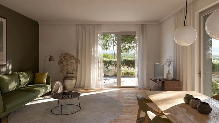 Galerie-Bild 2: Wohnzimmer eines Objektes im Neubauprojekt Hirschfeld in 1210 Wien