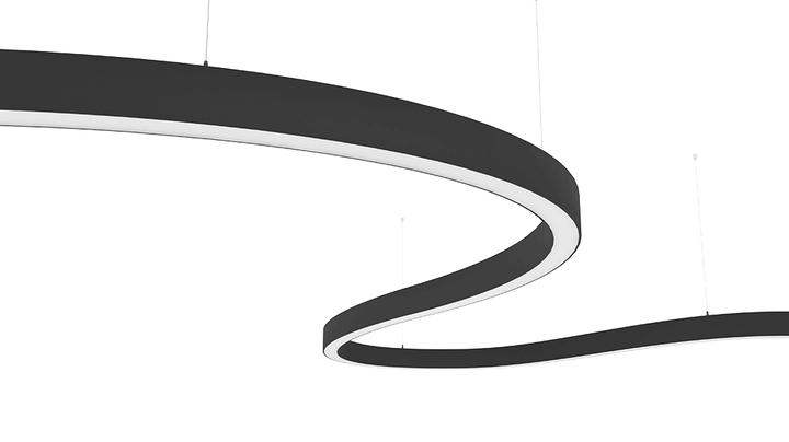Galerie-Bild 4: Freisteller einer geschwungenen Lampe, sieht aus wie eine Schlange, die leuchtet