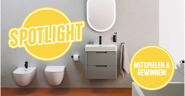 PRO X von Laufen: Hänge WC, Bidet, Hängewaschbecken, schwarze Armatur