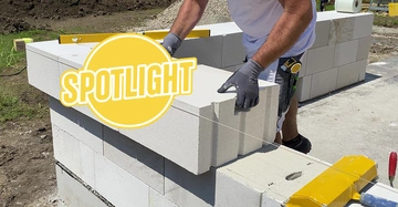 Ytong Porenbeton-Steine und Mörtel für Eigenheimbau, Teil eines Gewinnspiels für komplette Wandbaustoffe eines massiven Rohbaus.